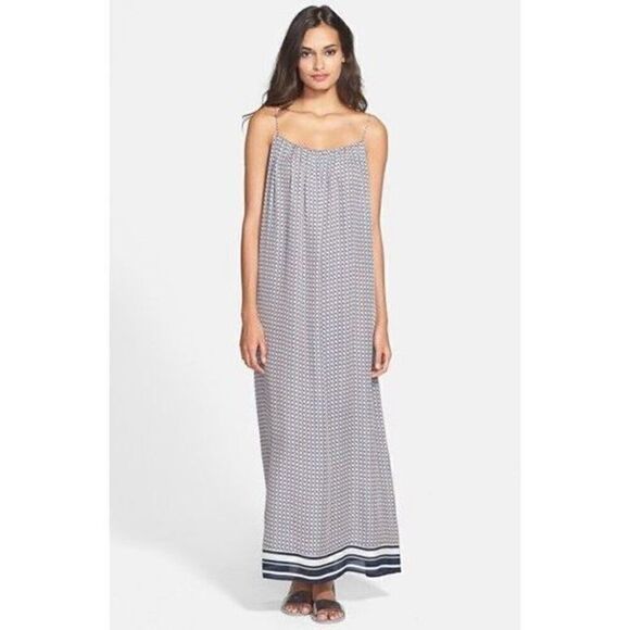 VINCE 100% Silk Printed Flowy Maxi Dress - Picture 2 of 12